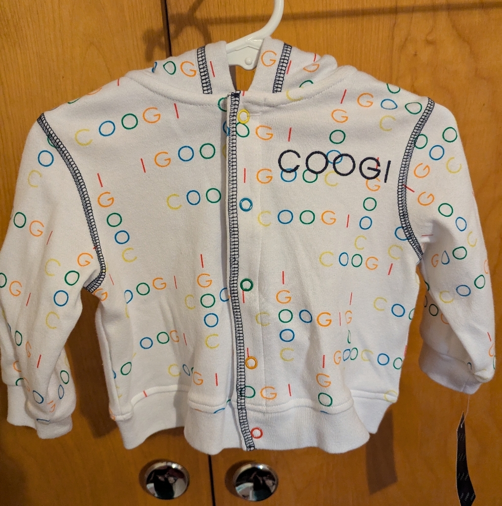 COOGI Kids White Multicolor Logo Hoodie